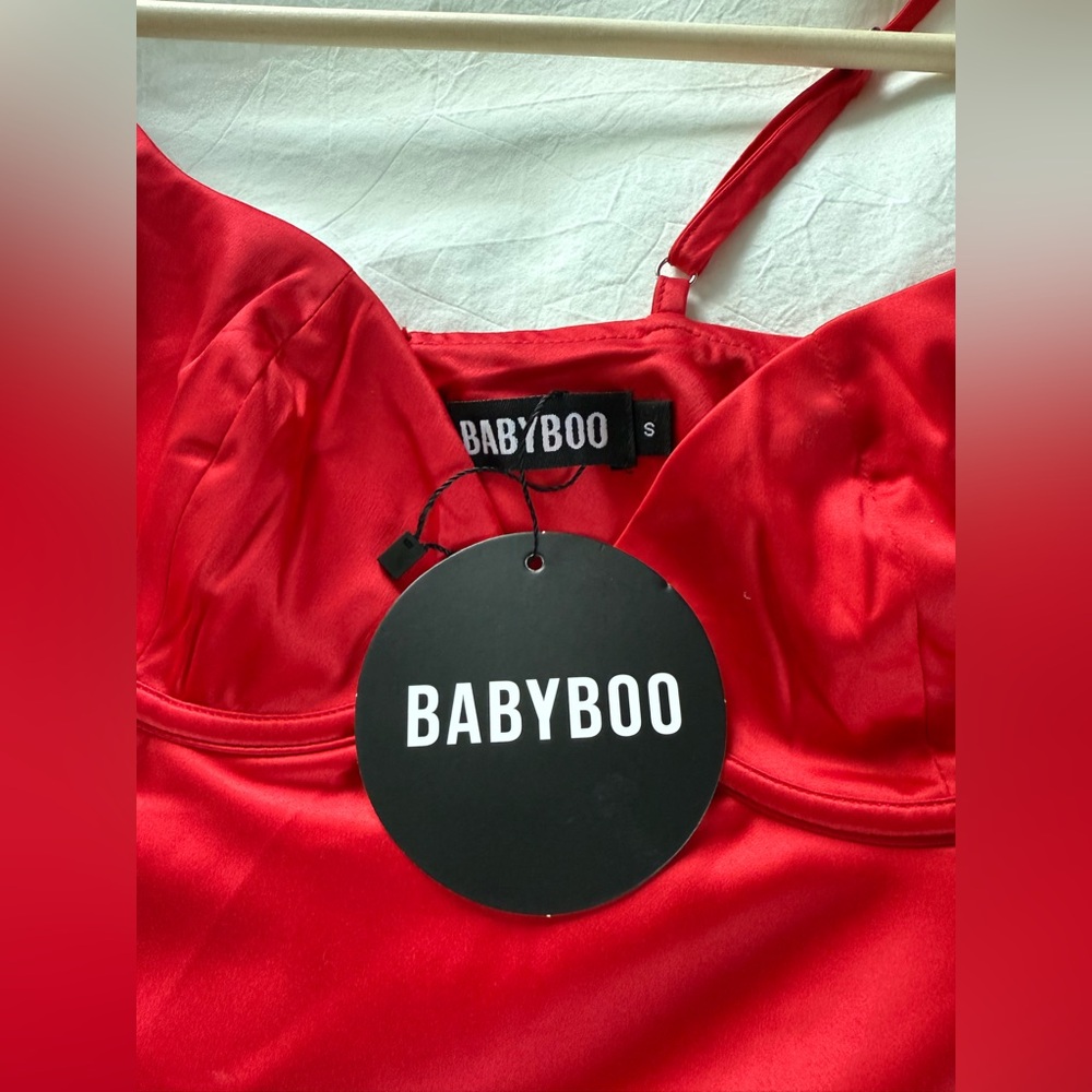 ATHENA RED STRAPY EVENING GOWN - RED - EUC S - BABYBOO - Picture 7 of 14